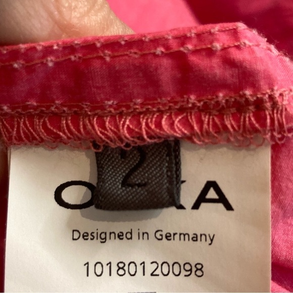 OSKA Sz 2 (Sz 8/10) Hot Pink Pocket Funnel Neck Oversized Buttoned Dress - Picture 2 of 14